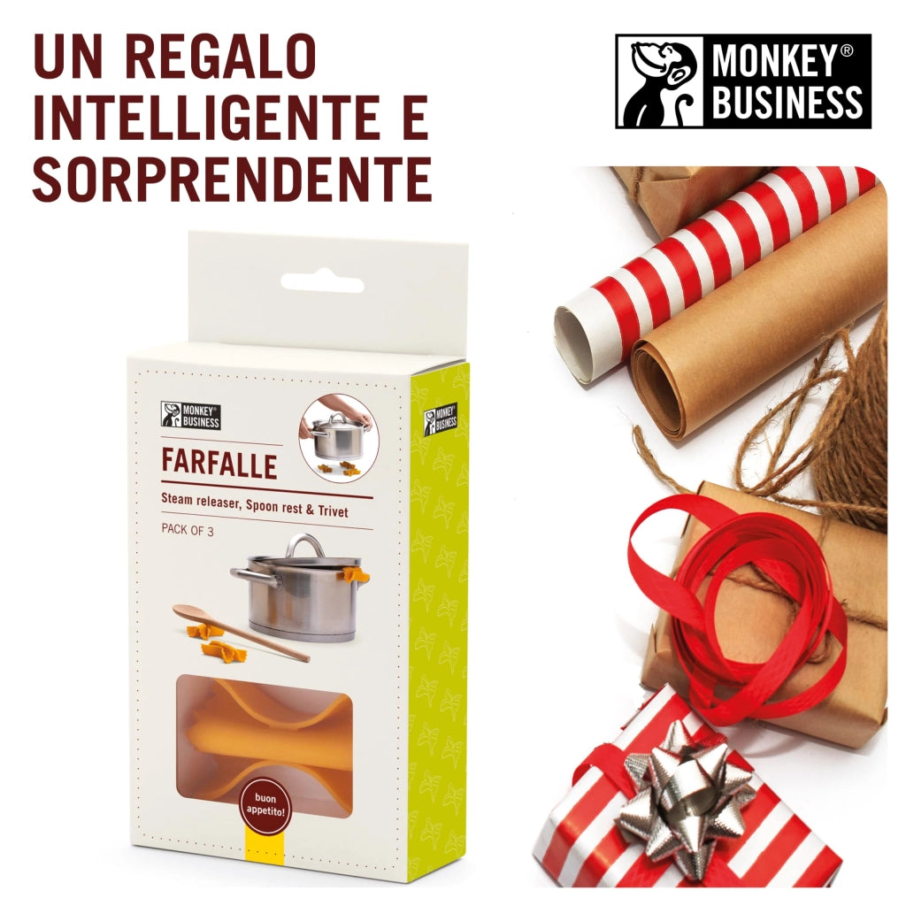 Coperchio universale in silicone 3-in-1, con funzione di supporto per cucchiai e sottobicchiere, motivo "Farfalle", set da 3