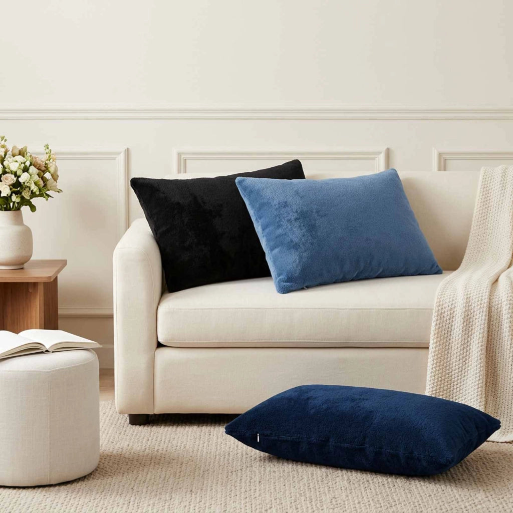 Federa 2 pz HEERLEN Blu navy 50 x 80 cm Flanella 912145
