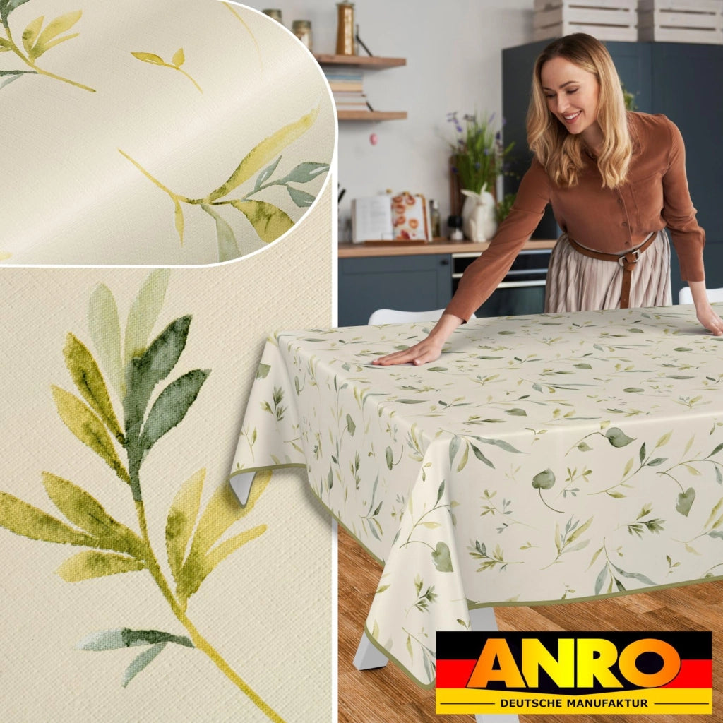 Tovaglia lavabile, dimensioni 200x140 cm, motivo "Canada Floral", idrorepellente
