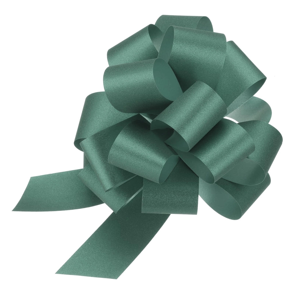 5 nastri di raso da 12 cm, ideali per creare grandi fiocchi, colore verde