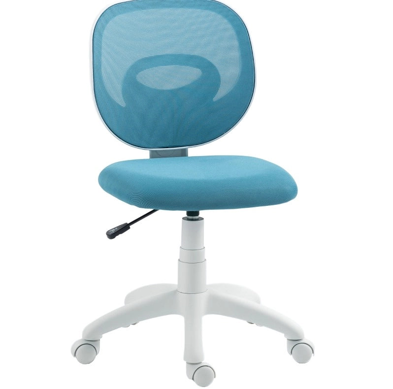 Sedia da ufficio ergonomica 59,5x53x81-89 cm in plastica blu, altezza regolabile