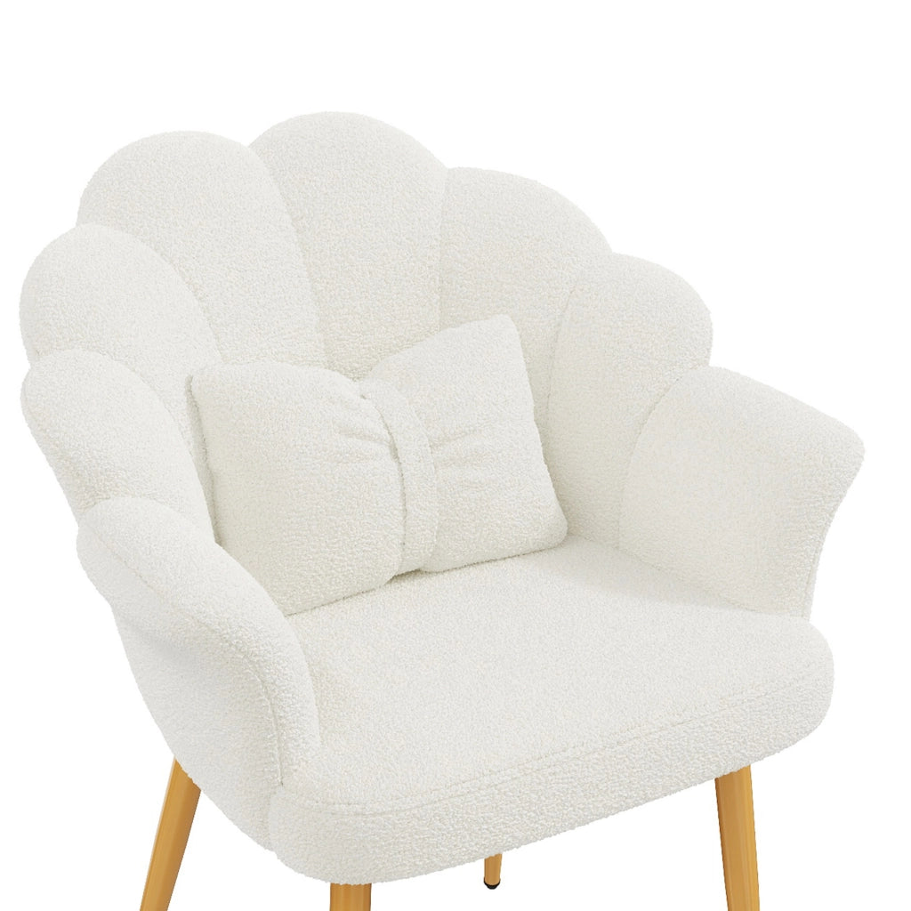 Set di 2 poltrone 64x65;5x85 cm in poliestere bianco con cuscini