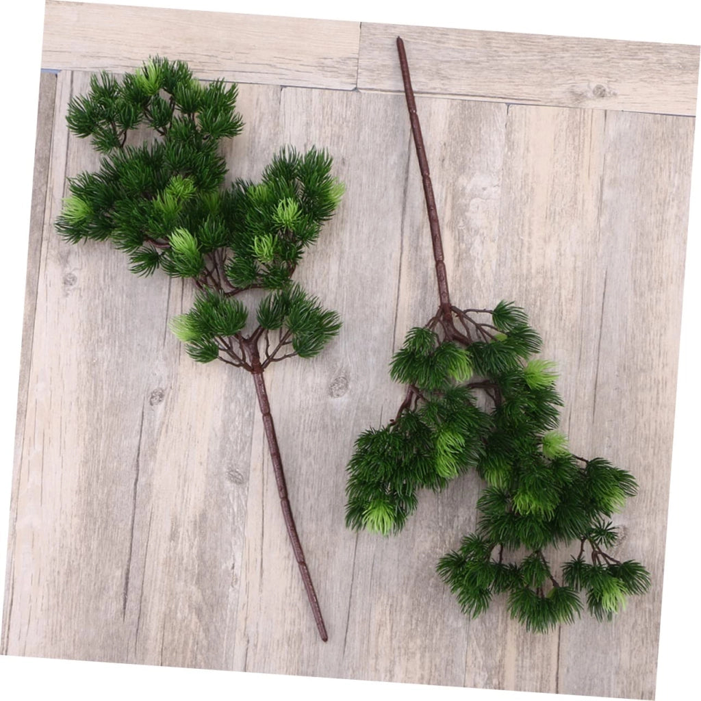 Ramo di pino artificiale, pianta ornamentale, 20x8x40 cm, verde