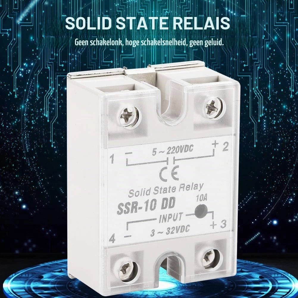 Relè a stato solido SSR-10, 10A, 5-220V DC