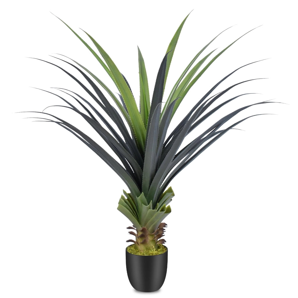 Agave artificiale con spine, altezza 115 cm, confezione singola, in vaso