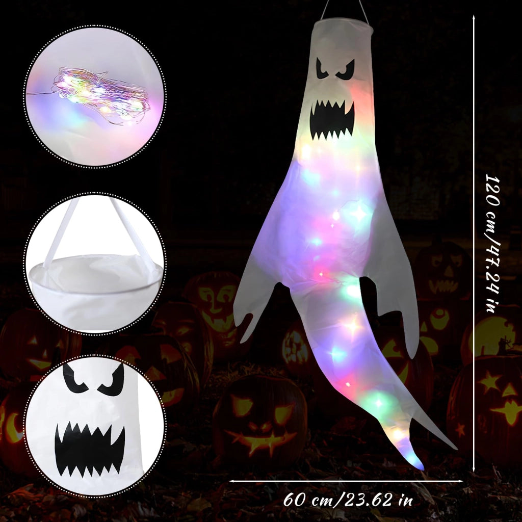2 bandiere a forma di girandola a tema Halloween, ideali per decorazioni di interni ed esterni