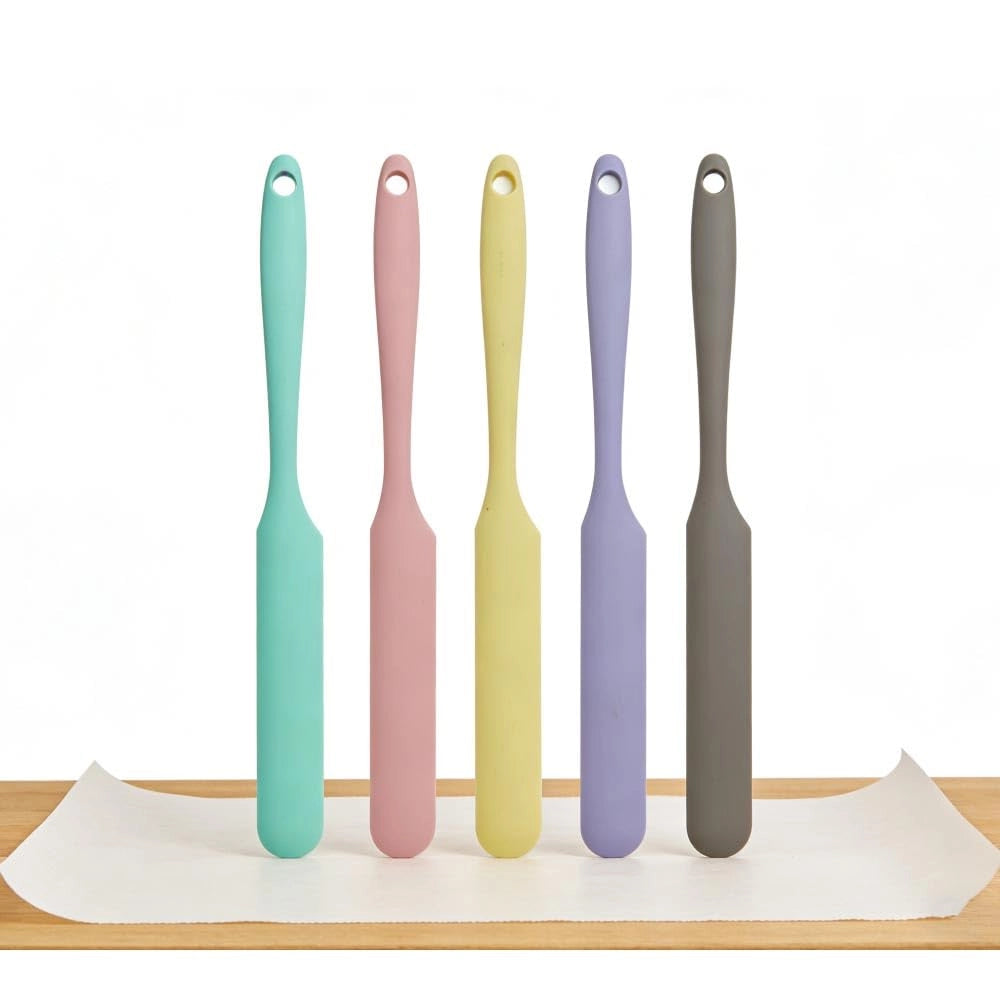 5 spatole in silicone, sottili, da 24 cm, per uso in cucina e per lavori fai-da-te