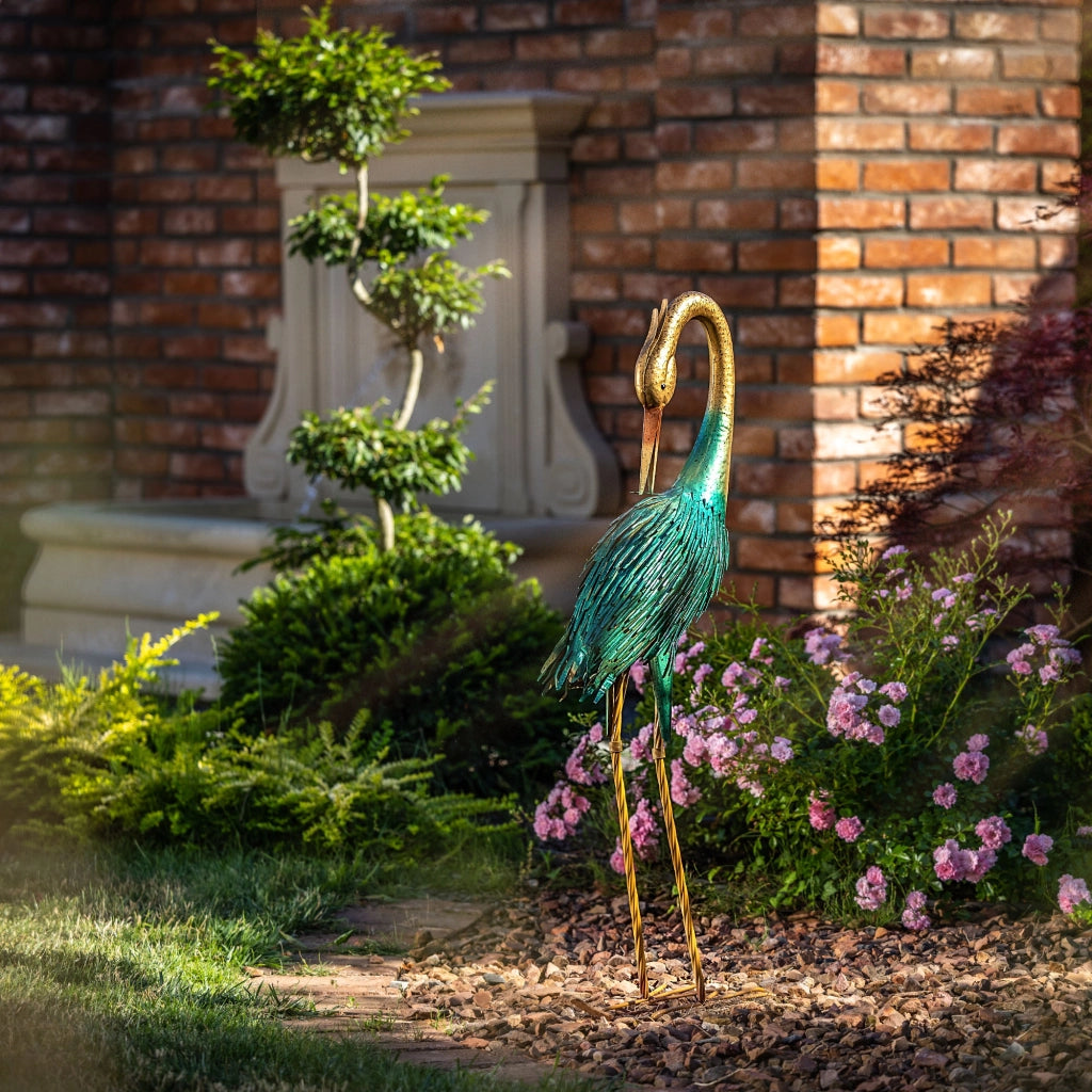 KADAX Gru decorativa da giardino in acciaio