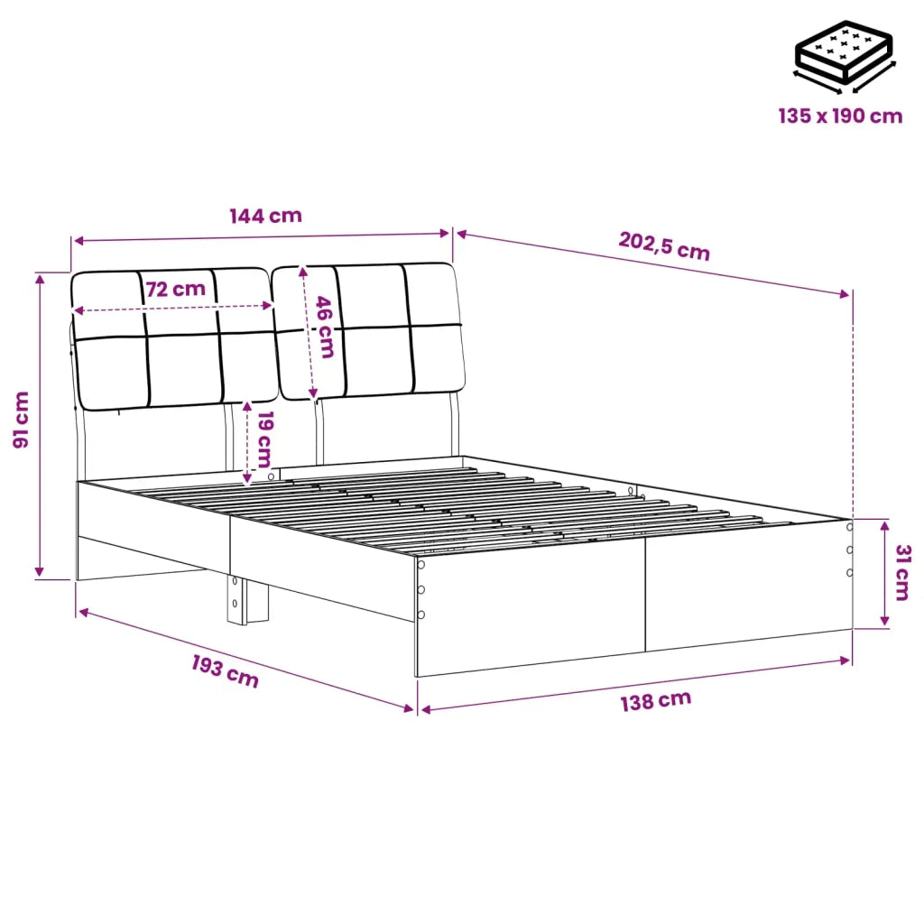 Letto matrimoniale con testiera 3440602