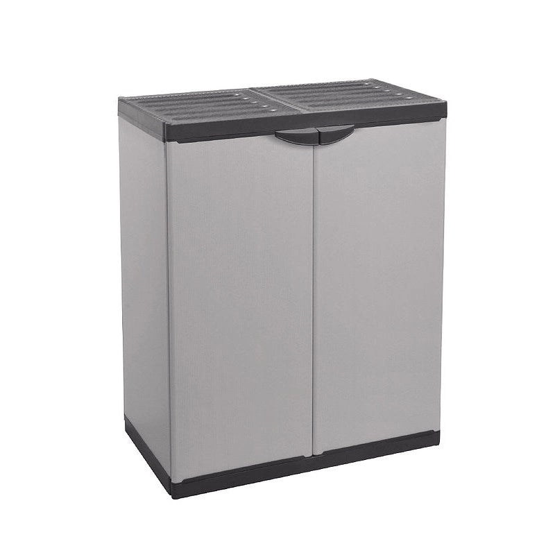 Armadio in resina a 2 ante con ripiano centrale 68 x 39,5 x 85 cm