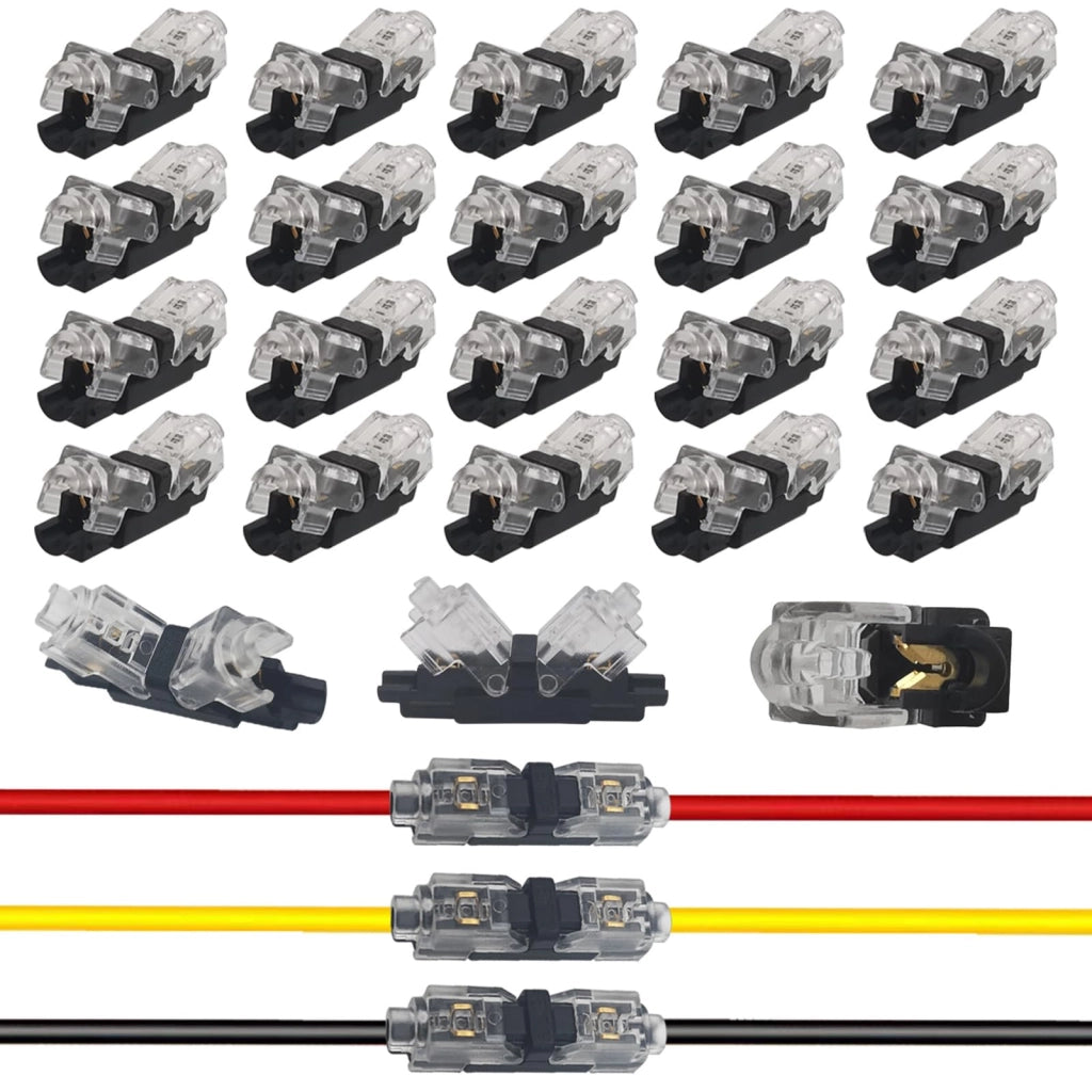 Connettore a spina H, unipolare, confezione da 20 pezzi, per cavi da 18-22 AWG, sezione 0,35-0,75 mm²