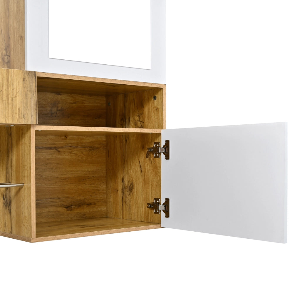 Mobile ingresso in MDF con specchio, scarpiera e guardaroba