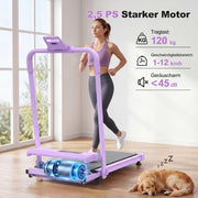 Tapis roulant pieghevole viola con inclinazione regolabile