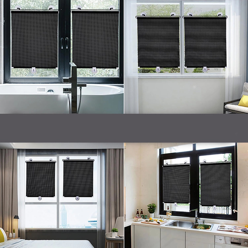 Tenda oscurante senza foratura, 40x125 cm, nera, in PVC, con ventose, confezione singola