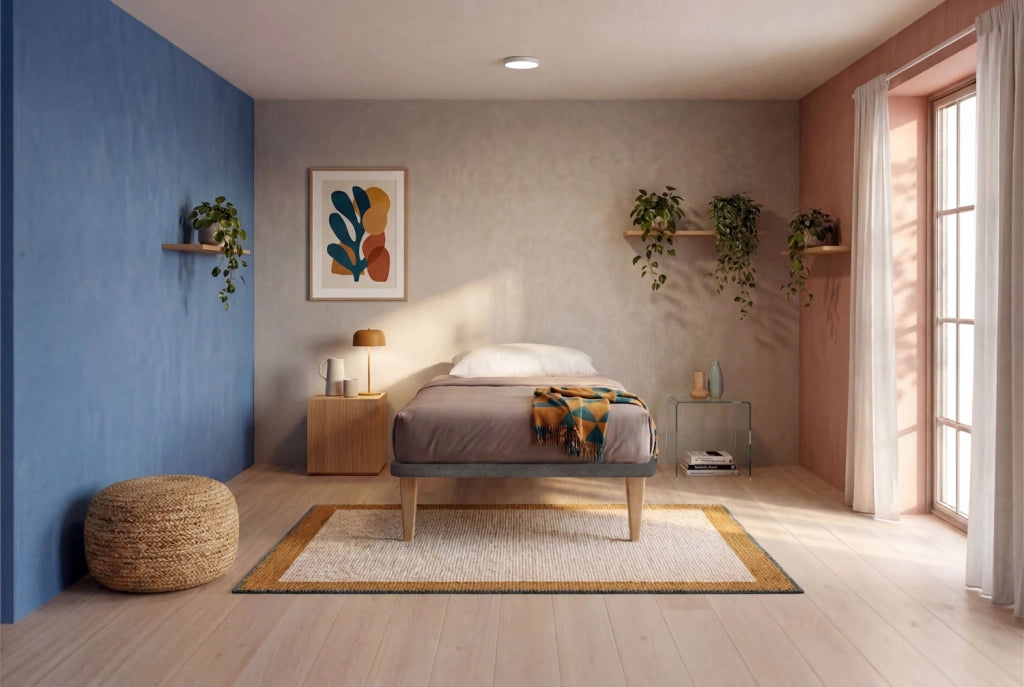 Letto Singolo con Rete Rivestita 80x200 cm Microfibra Grigio Tessis