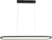 V-TAC VT-7821 Lampadario LED 24W plafoniera ovale sospesa 80 * 100cm design moderno colore nero luce 4000K - 10045