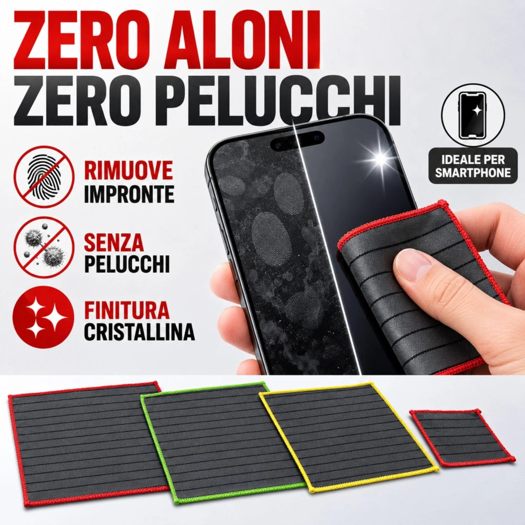 Set di 4 fogli in fibra di carbonio: 50x38 cm + 15x15 cm