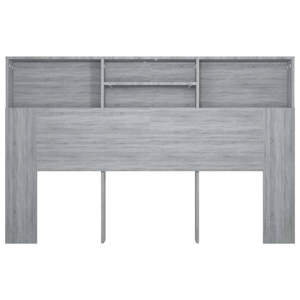 Testiera con Scomparti Grigio Sonoma 160x19x103,5 cm