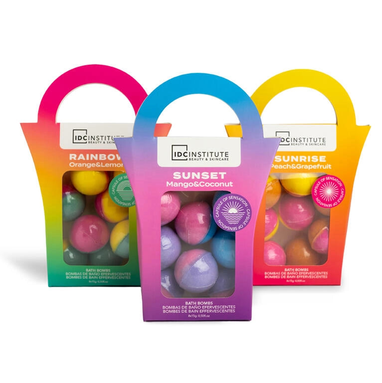 IDC – Set bombe da bagno Cocktail Rainbow Orange & Lemon – 8 x 15 g