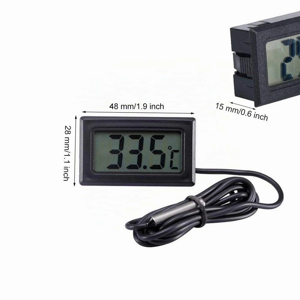 Termometro digitale LCD, da -50 a +110 °C, per frigorifero e acquario