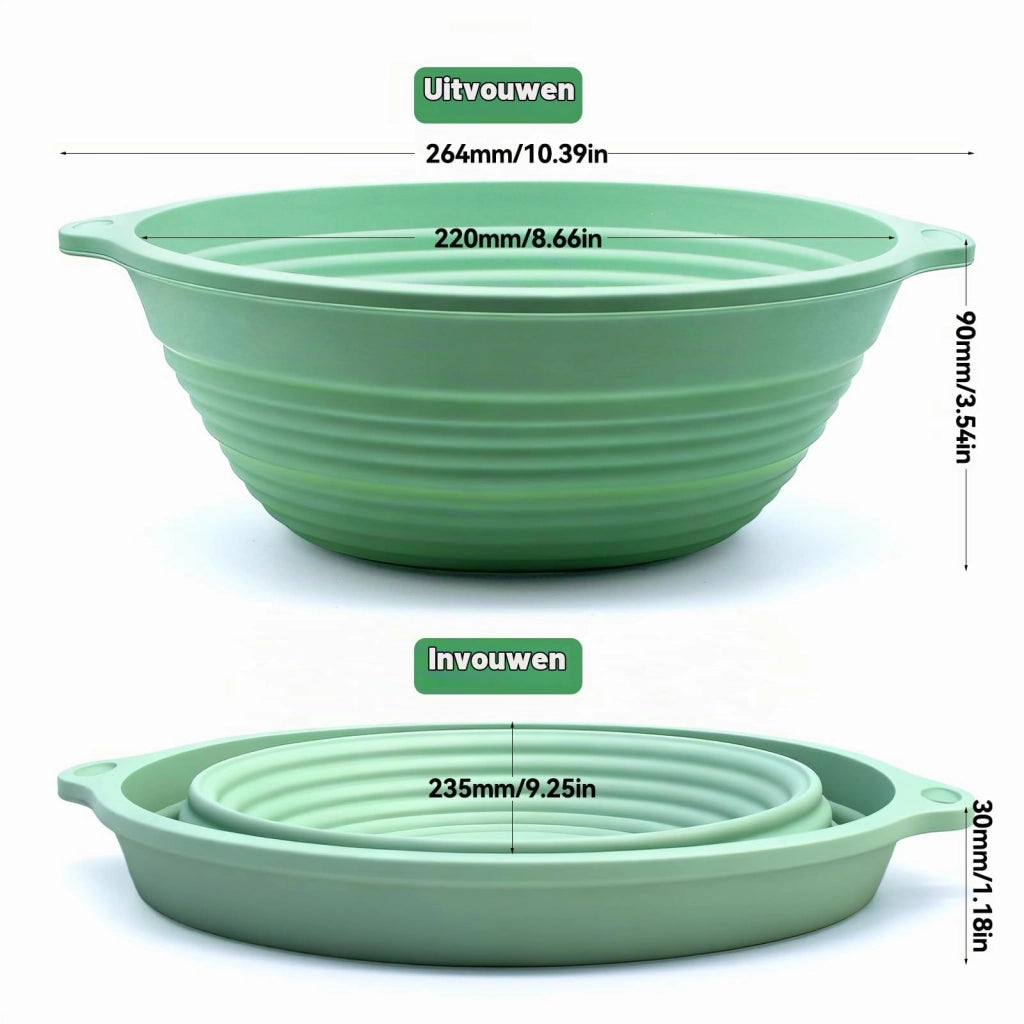 Cesto di silicone verde per la fermentazione, riutilizzabile, confezione singola
