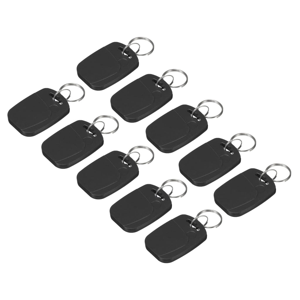 Confezione da 12 portachiavi RFID M1, 13,56 MHz, colore nero