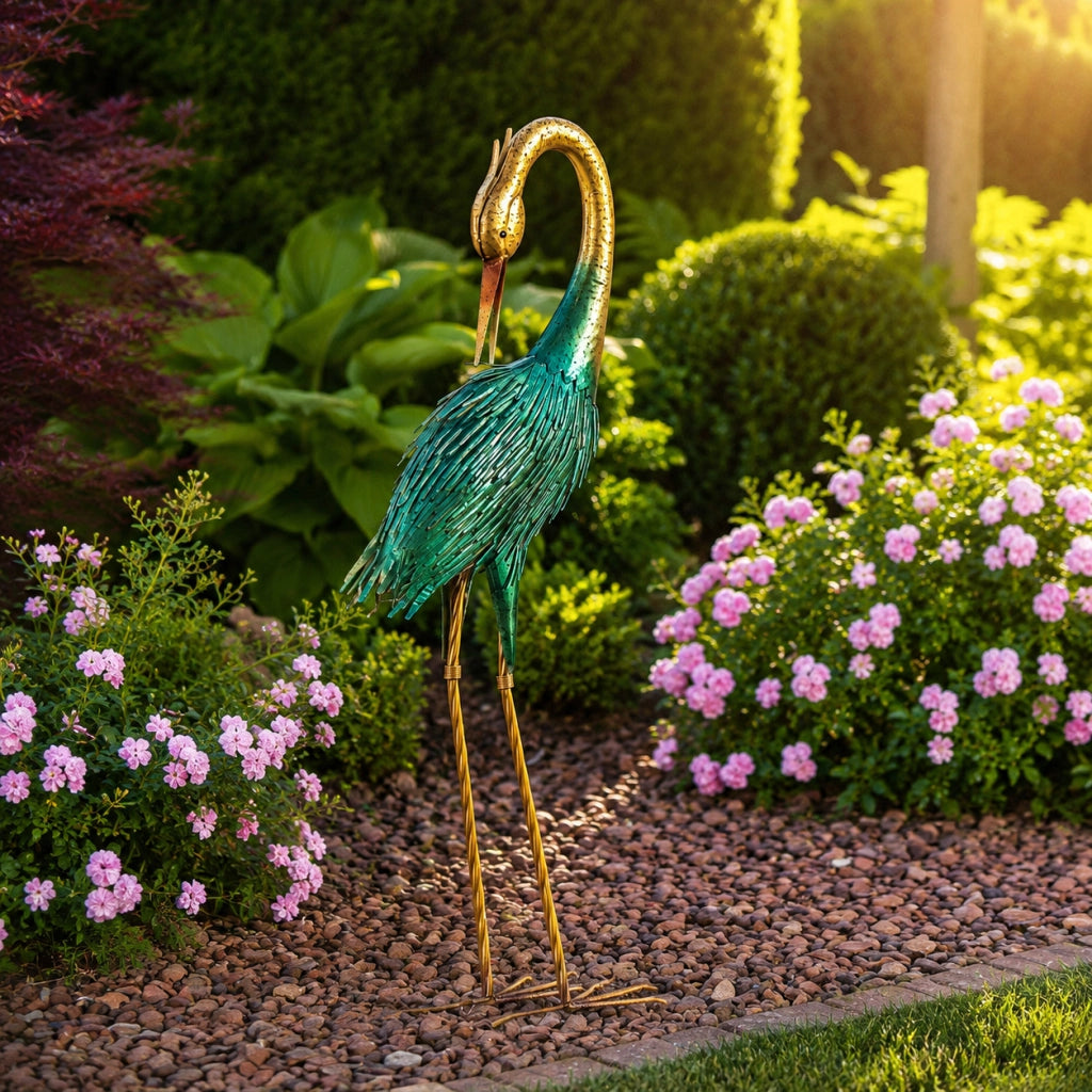 KADAX Gru decorativa da giardino in acciaio