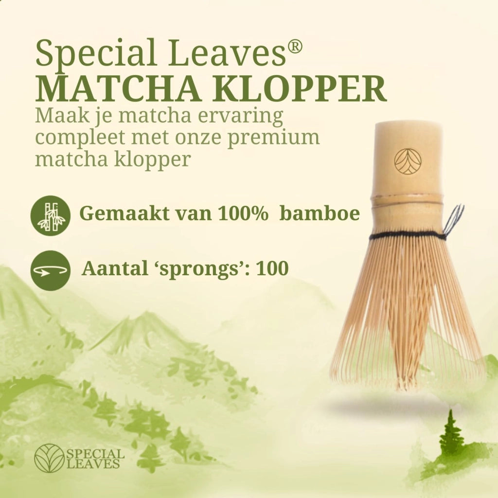 Frusta per matcha in bambù, con 100 setole, ideale per ottenere una schiuma cremosa