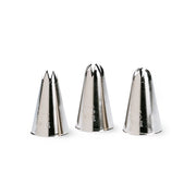 Set di beccucci per sac à poche, composto da 3 pezzi, in acciaio inossidabile, colore argento, diametro 13-16 mm