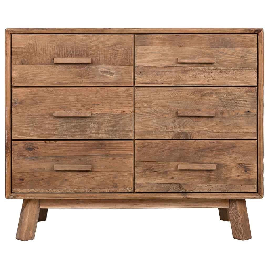 Cassettiera in legno marrone 103x48x85h cm