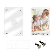 Set di 2 supporti magnetici in acrilico per fotocamere per auto, dimensioni 3,5 x 2,4 pollici