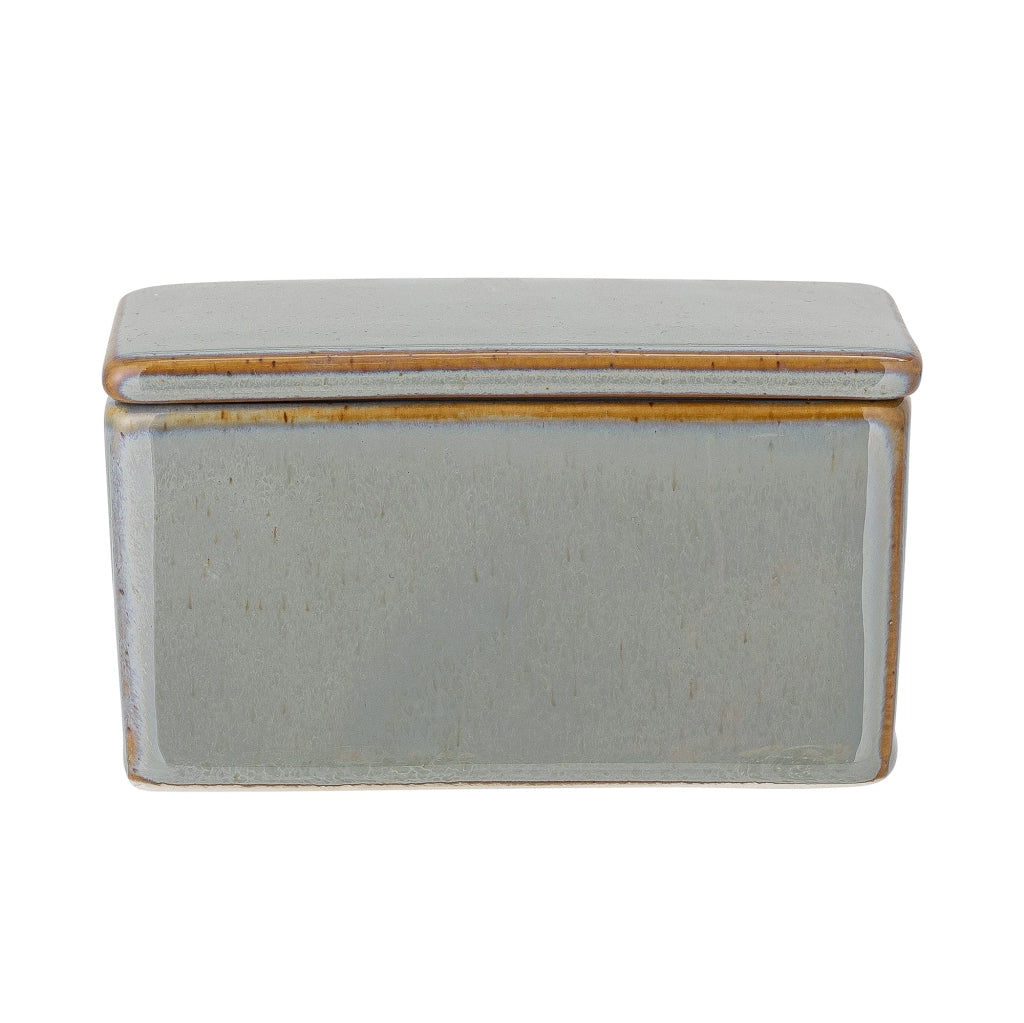 Butterdose Pixie, verde, in Vetroceramica, a forma ovale, dimensioni 13x7x9 cm