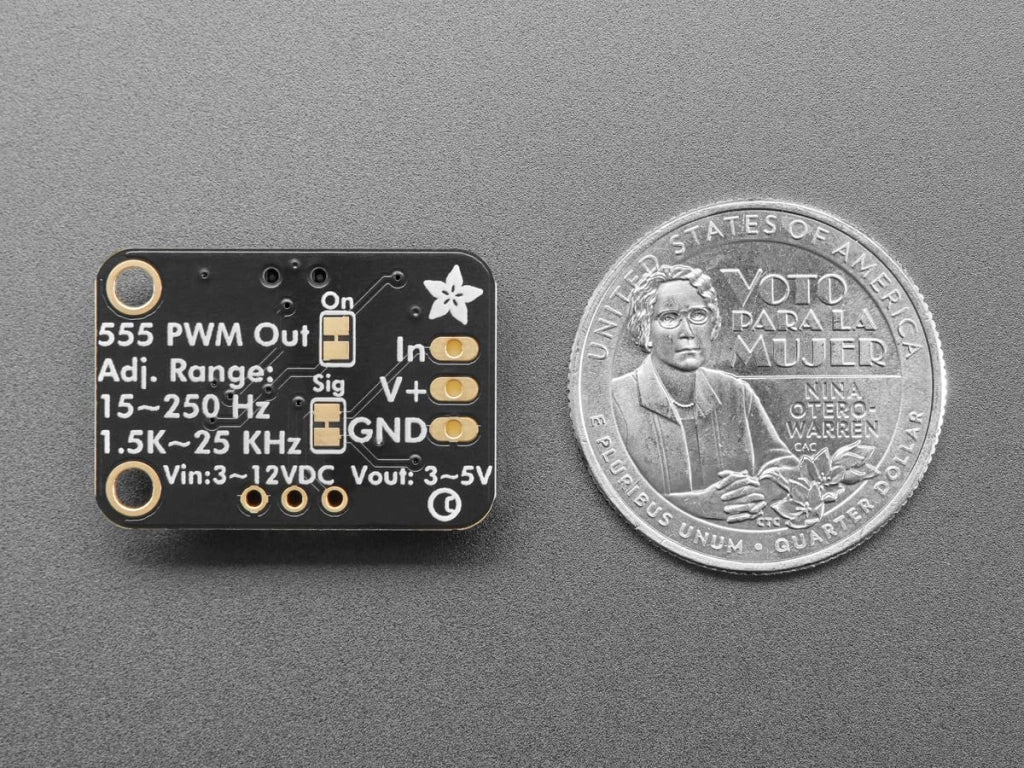 Modulo di uscita PWM con timer 555, frequenza da 1,5 kHz a 25 kHz, con connettore STEMMA JST PH da 2 mm