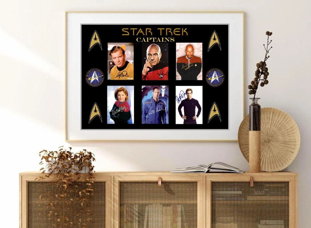 Stampe artistiche firmate Star Trek Captains (stampa A3 42 cm x 29,7 cm)