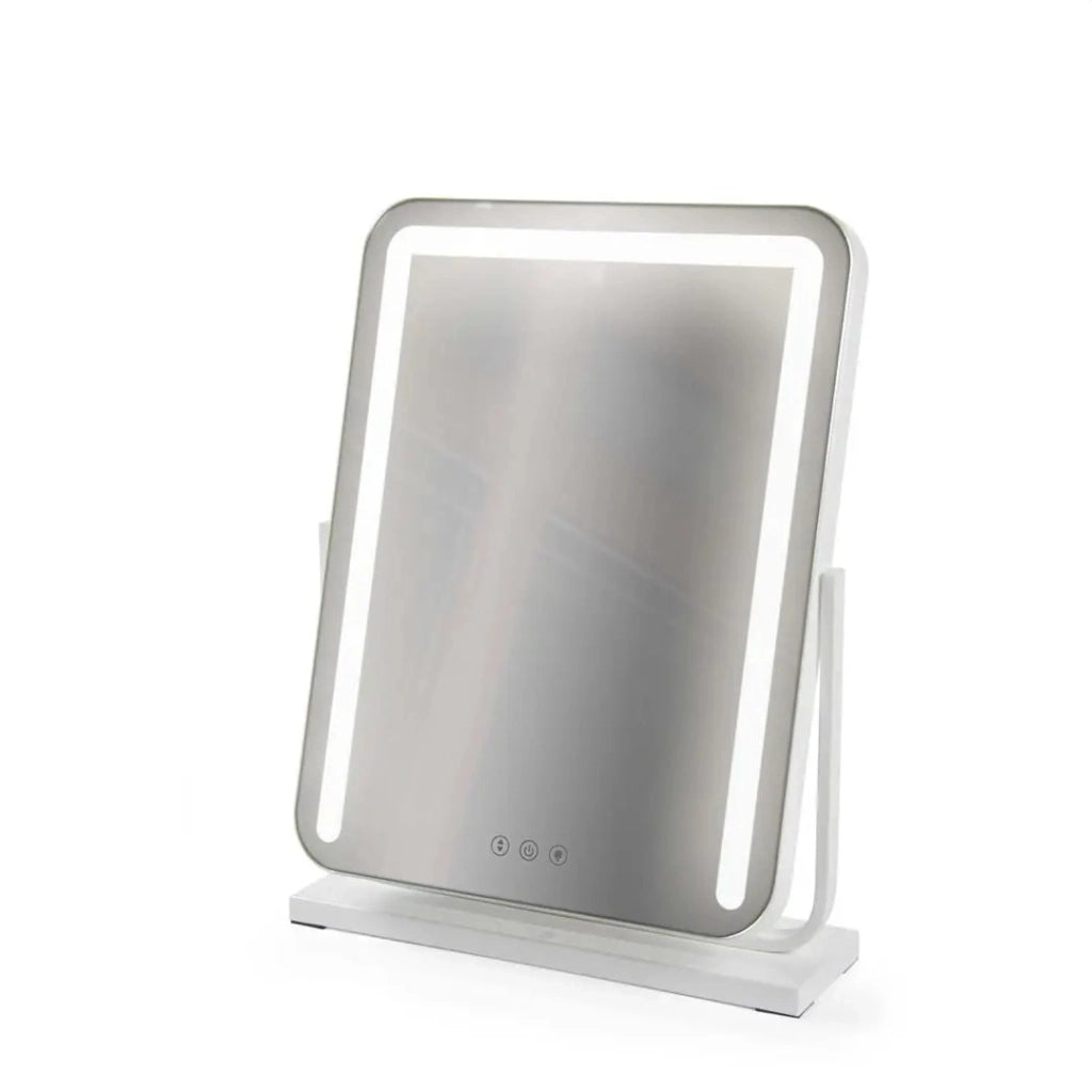 Specchio da tavolo o da parete illuminato cm 40x52, 3 colori luce