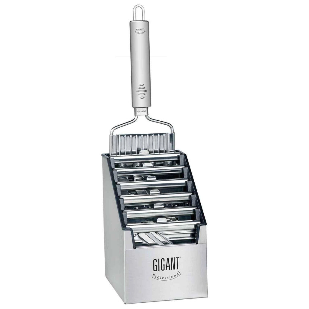 Affettatrice per verdure a 4 lame con 6 inserti, in acciaio inossidabile, set completo