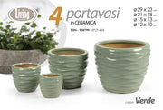Set 4 cachepot verdi Ø29/21/15/12cm