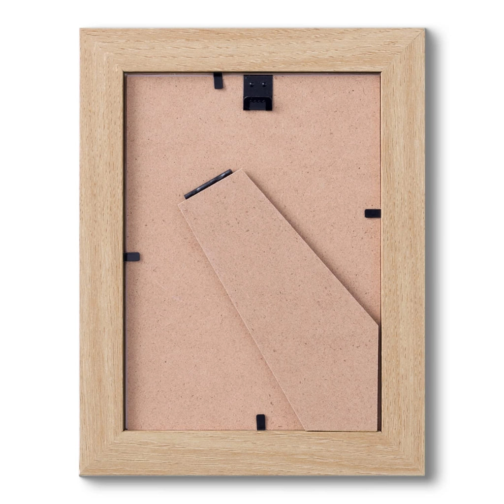 Cornice fotografica in legno di quercia, formato 6x4, moderna, rettangolare, da appendere a parete