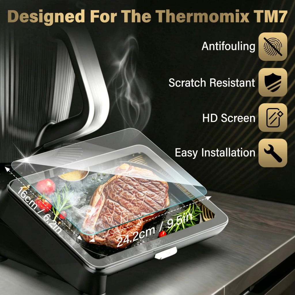 Protezione per lo schermo del Thermomix TM7, vetro 9H, 0,33 mm, resistente ai graffi