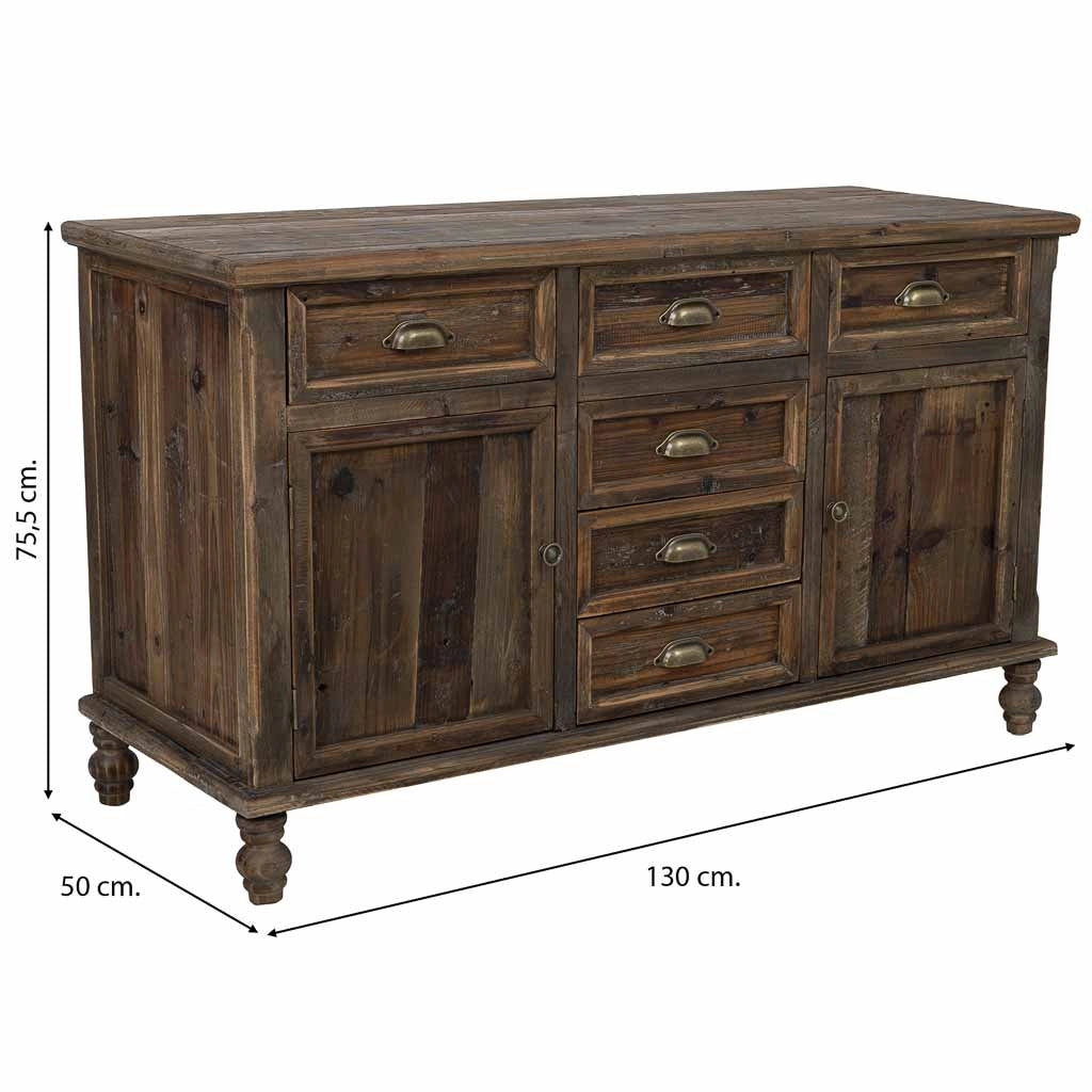 Credenza in legno 130 x 50 x 76h cm