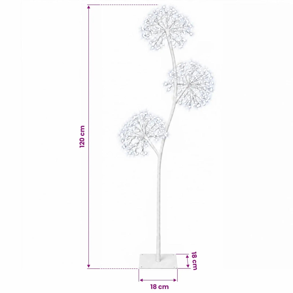 Albero di Natale a LED a forma di S Bianco 18 x 18 x 120 cm 42055336