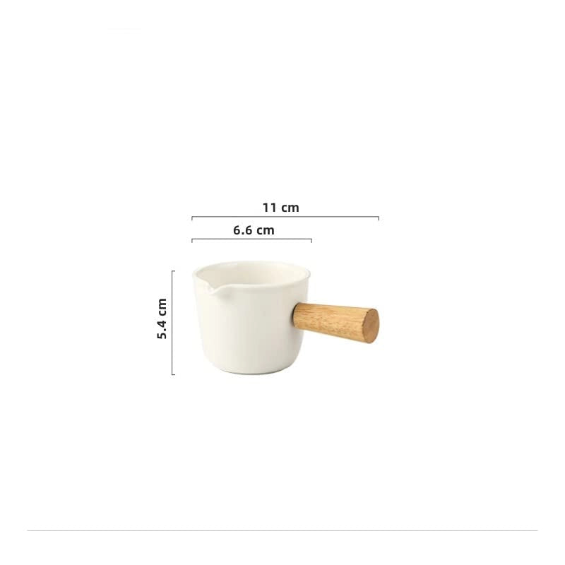 Set da 2 brocche in Vetroceramica da 100 ml, colore bianco, per caffè e espresso