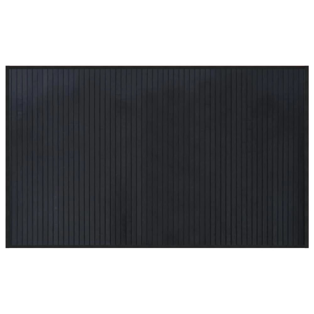 Tappeto Rettangolare Nero 60x100 cm in Bambù