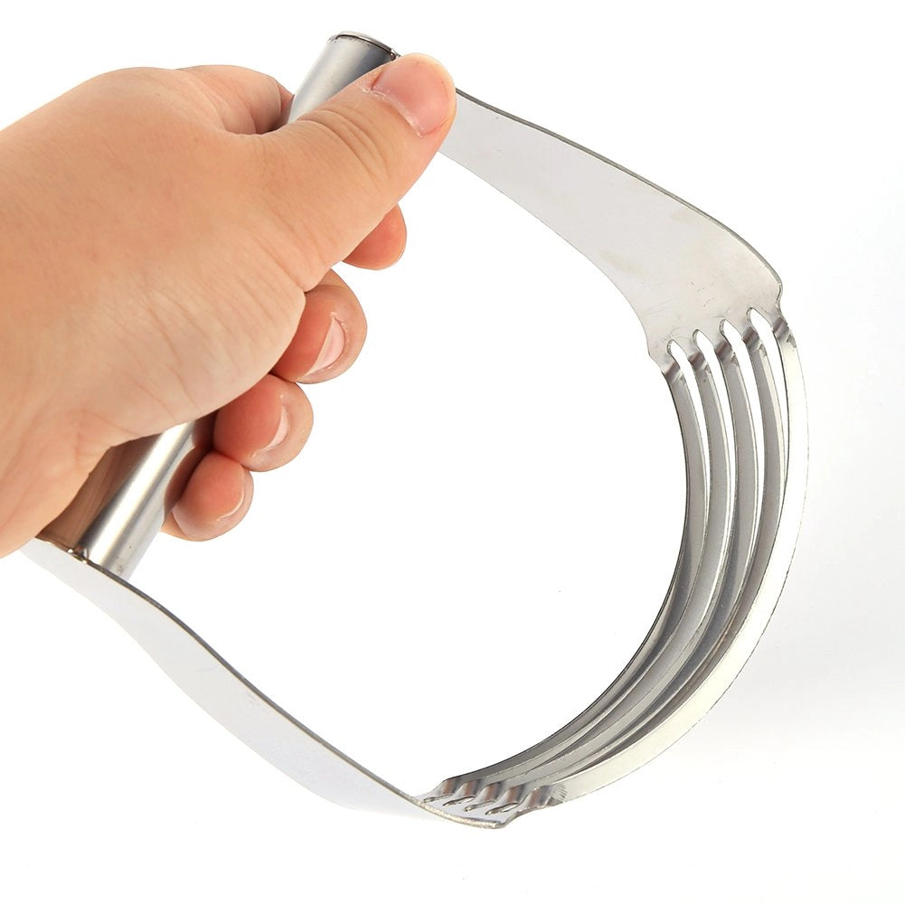 Miscelatore per impasti in acciaio inossidabile, con 5 lame, manico ergonomico e facile da pulire