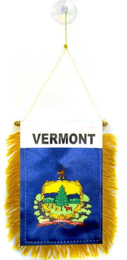 Bandiera del Vermont, 15x10 cm, in poliestere, con ventosa
