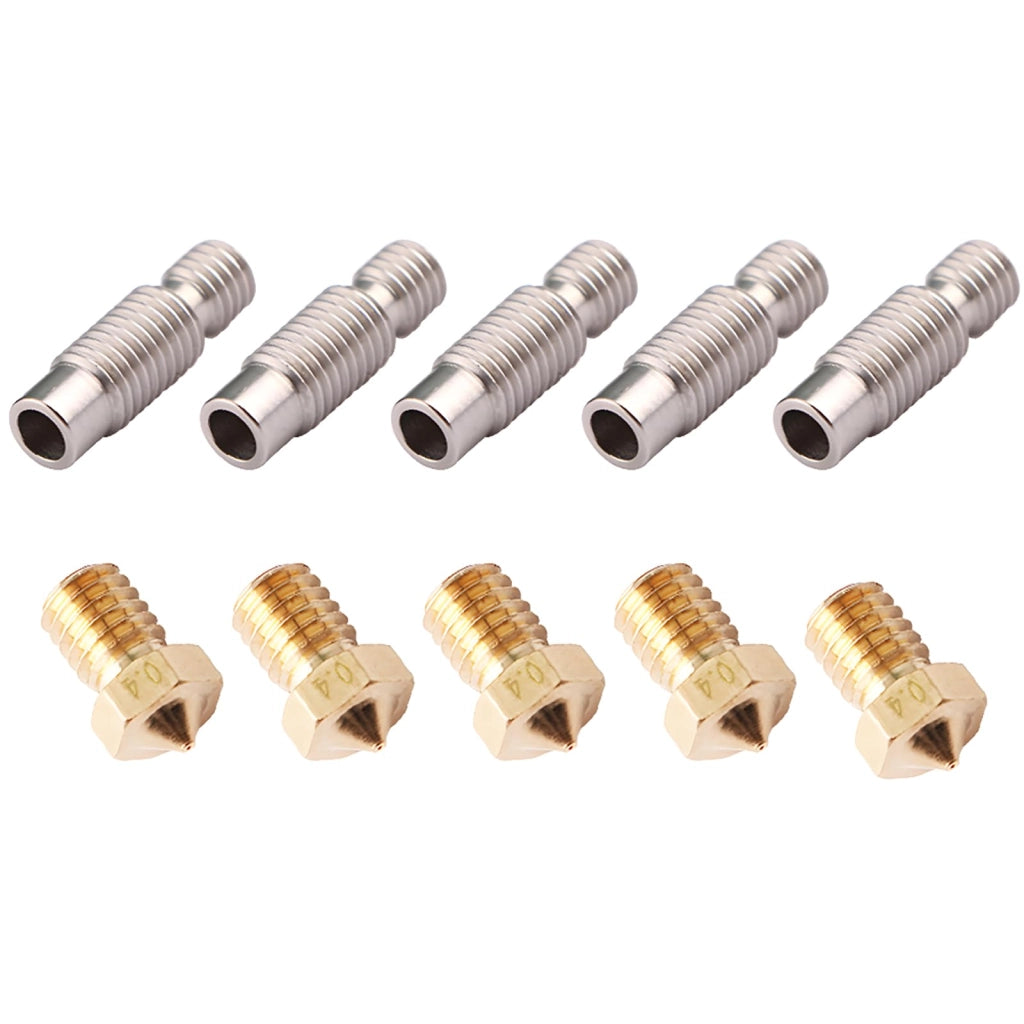 Kit di accessori per stampante 3D: 5 ugelli in ottone + 5 bocchette in acciaio inossidabile