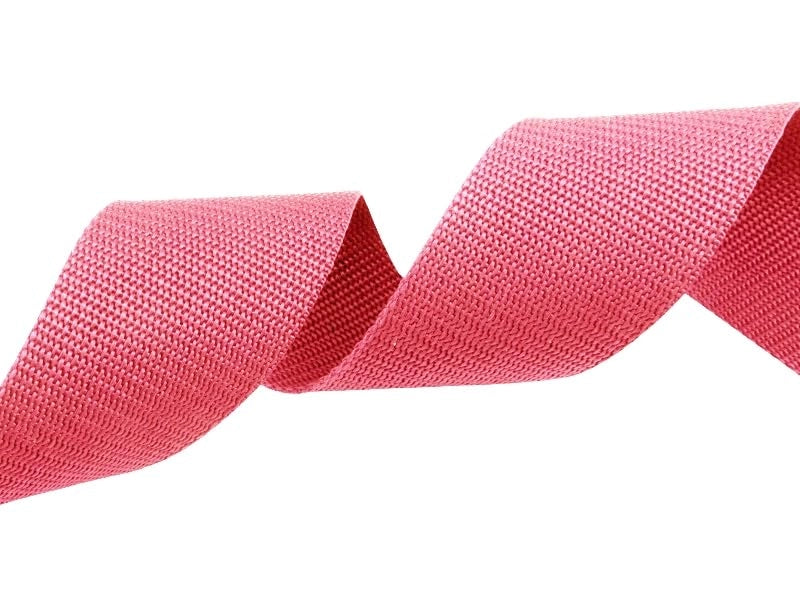 Fascia in polipropilene, 25 mm x 5 m, rosa, resistente alla rottura, idrorepellente