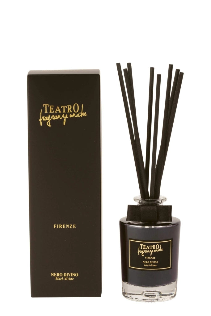 Set profumatore Black Divino da 100 ml con bastoncini, profumo fruttato