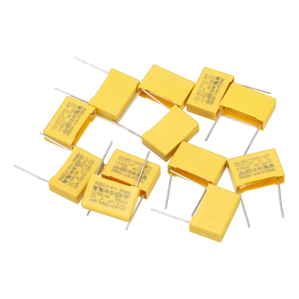Condensatori di sicurezza, 12 pezzi, 0,1 µF, 275 V, passo 15 mm