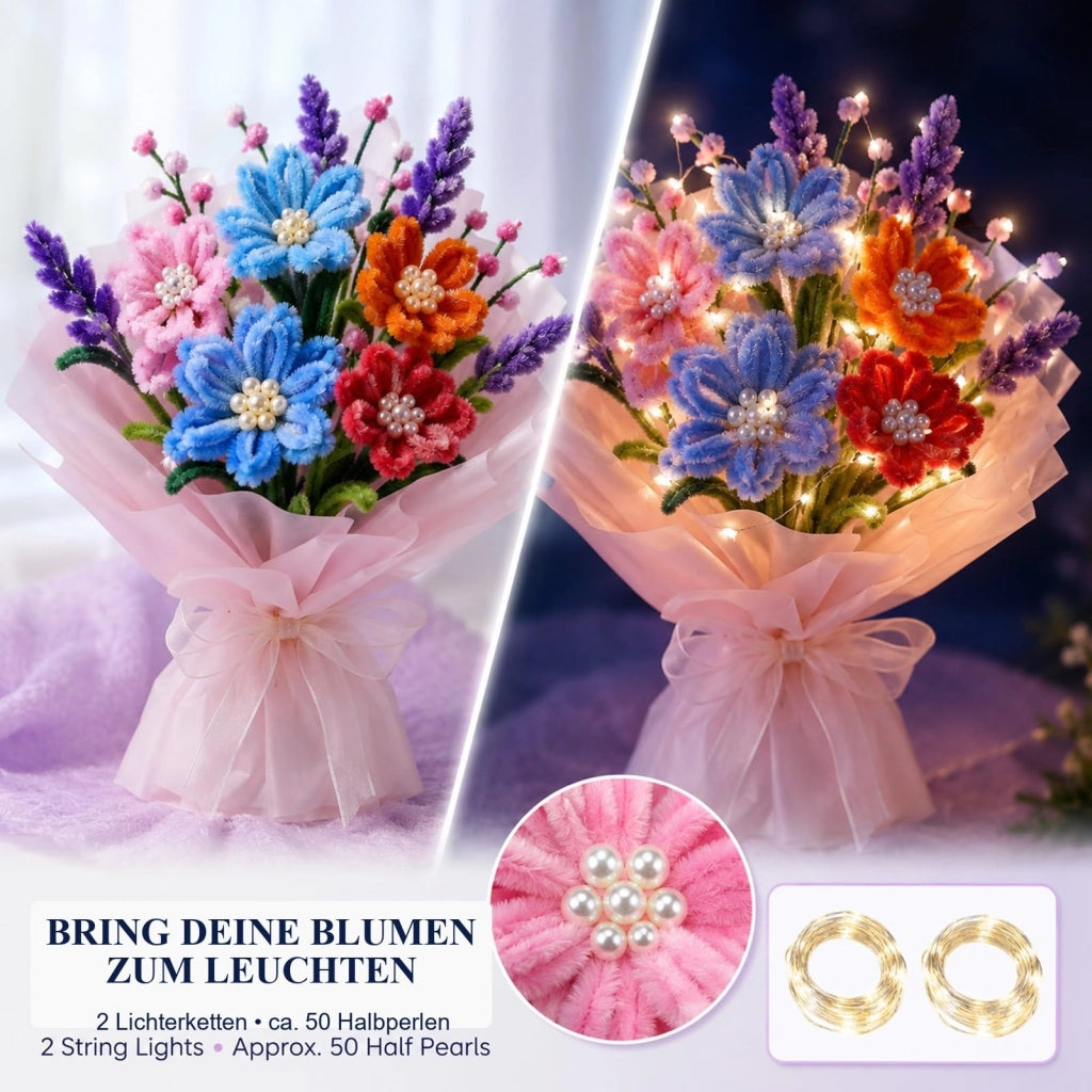 Set di 900 scovolini per fiori, 16 colori, filo di ciniglia, kit per lavoretti